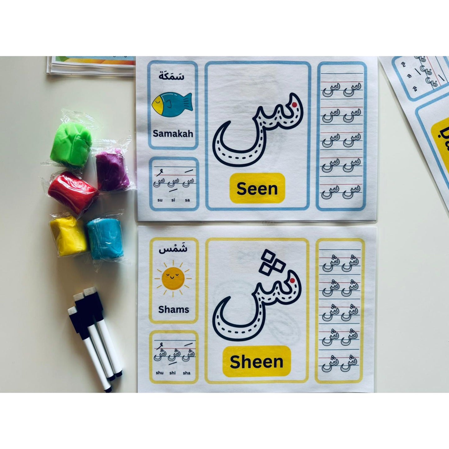Arabic Alphabet Play Dough Mat Kit